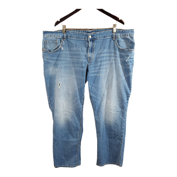 Old Navy Distressed Medium Wash Skinny Boyfriend Jeans Women's 24 Plus Long - Picture 2 of 8